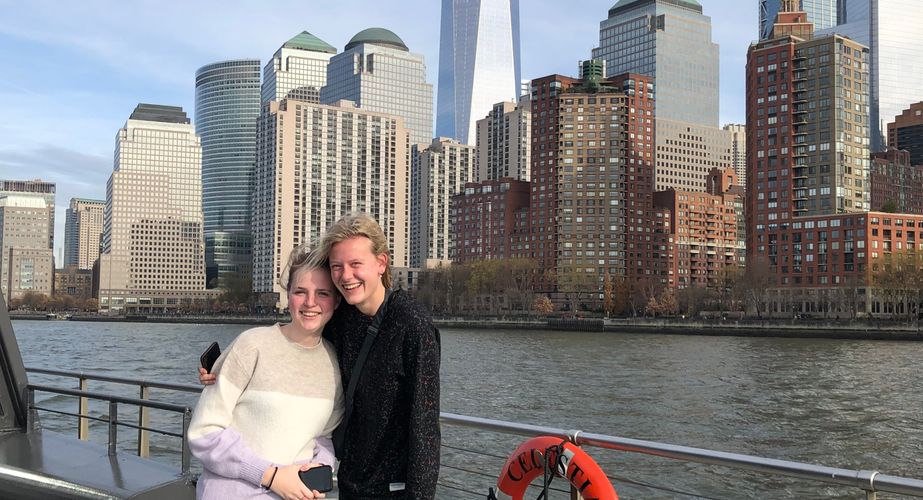 New York vanaf de Hudson New York vanaf de Hudson